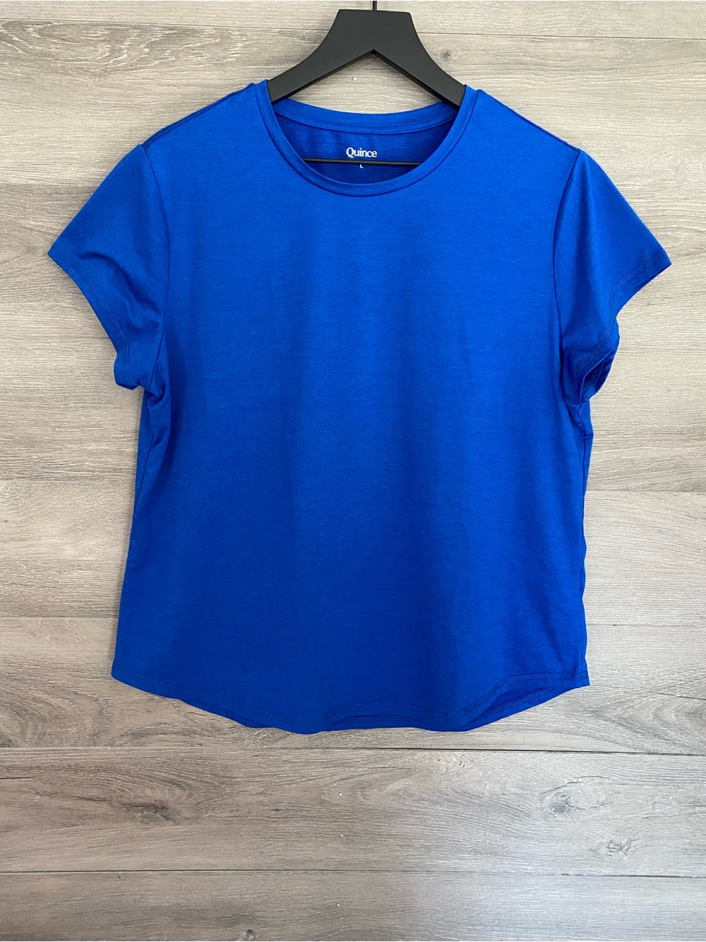 Quince Flowknit Breeze Tee Heather Cobalt